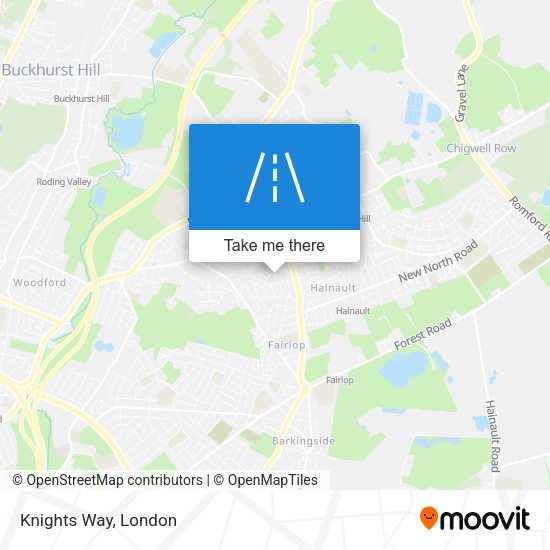 Knights Way map