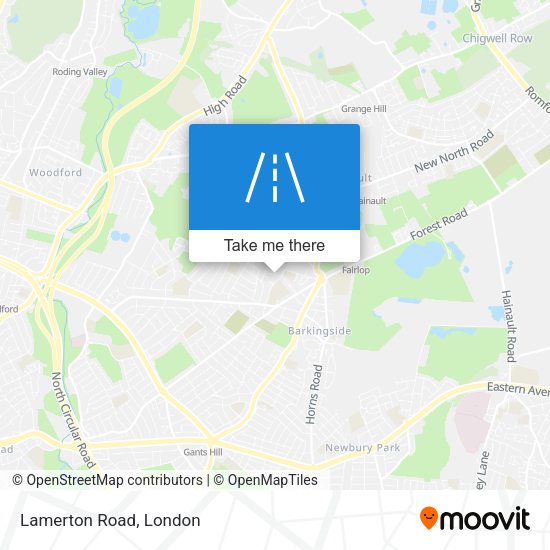 Lamerton Road map