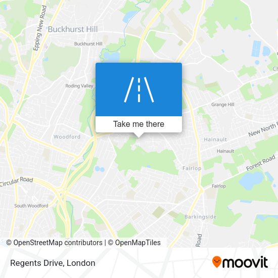 Regents Drive map