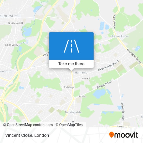 Vincent Close map