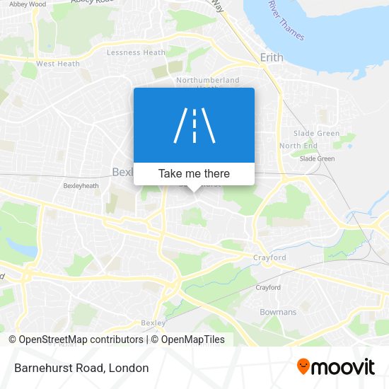 Barnehurst Road map