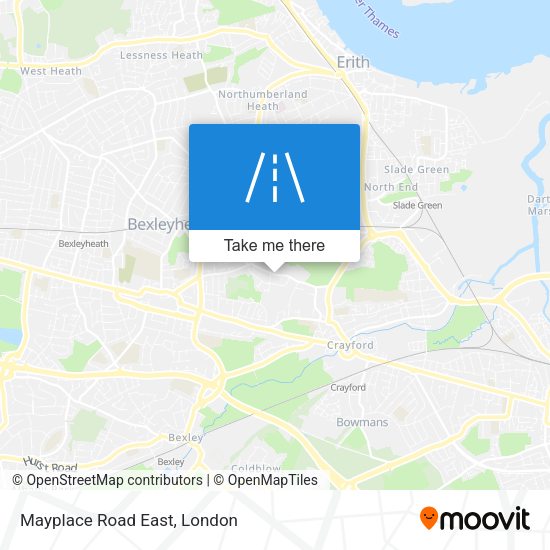 Mayplace Road East map