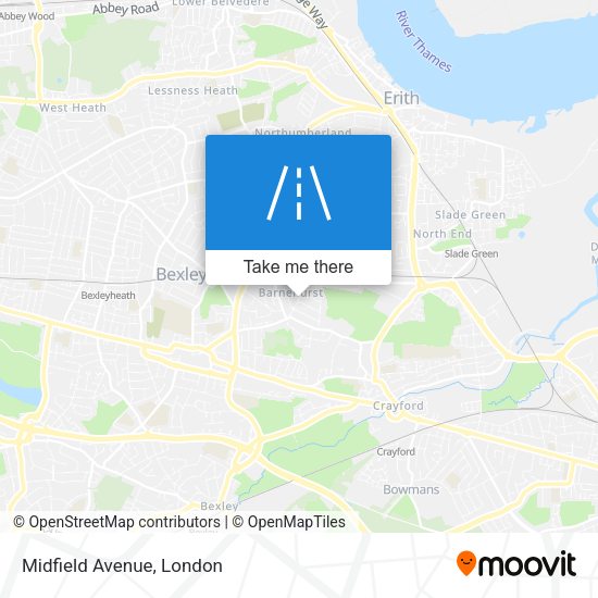 Midfield Avenue map