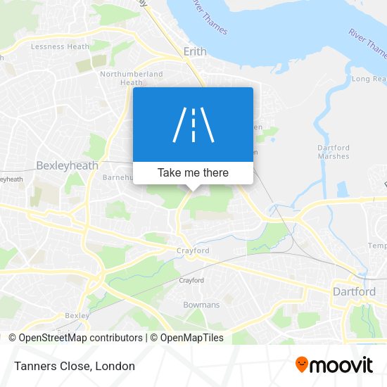 Tanners Close map
