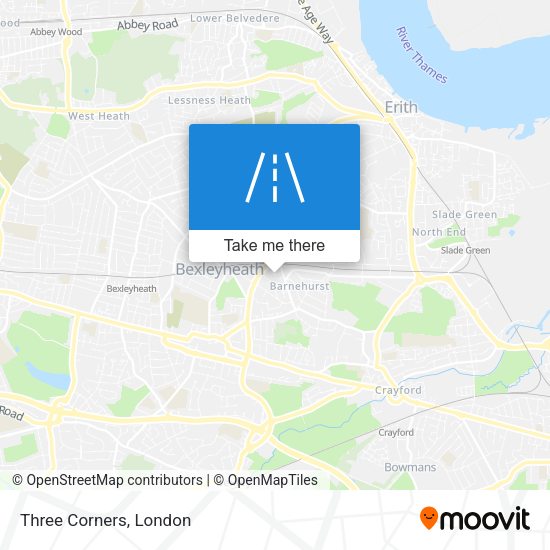 Three Corners map