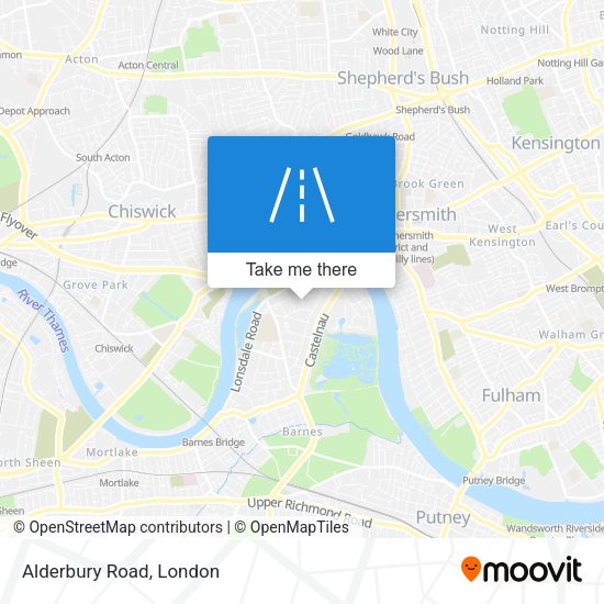 Alderbury Road map