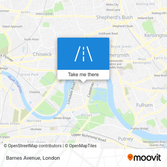 Barnes Avenue map