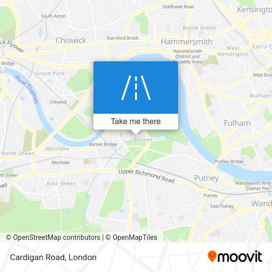 Cardigan Road map