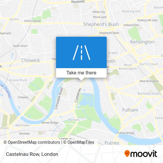 Castelnau Row map