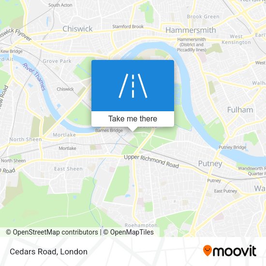 Cedars Road map