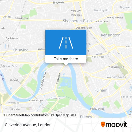 Clavering Avenue map