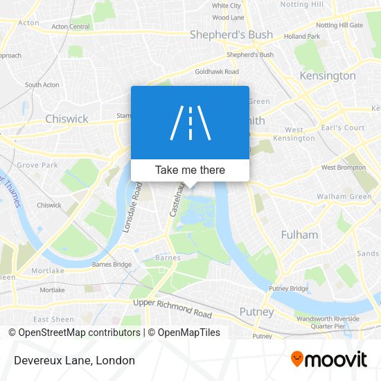 Devereux Lane map