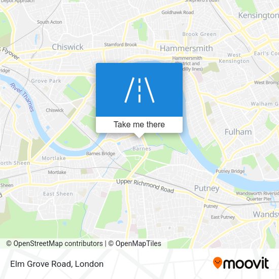 Elm Grove Road map