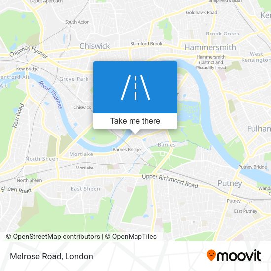 Melrose Road map