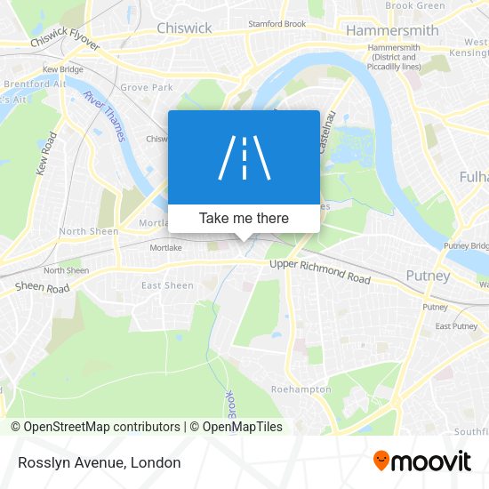 Rosslyn Avenue map