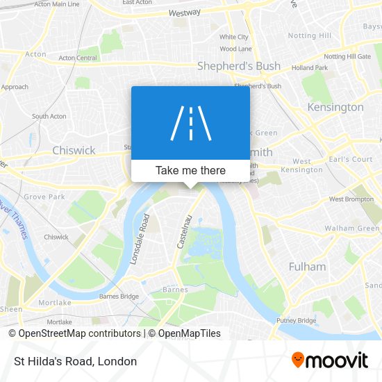 St Hilda's Road map