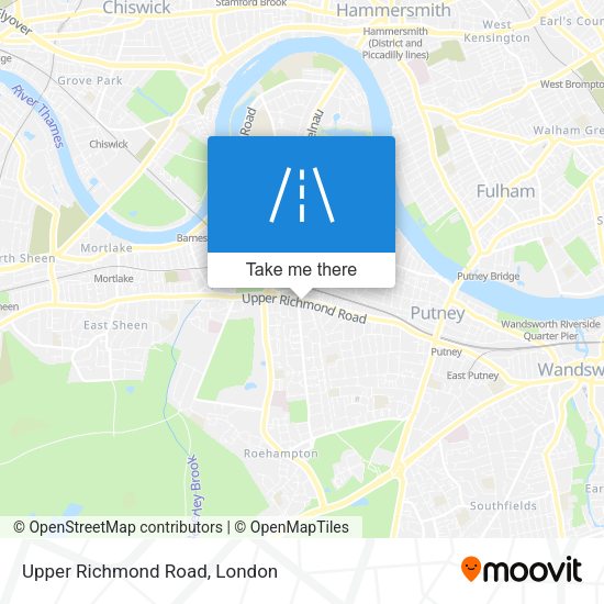 Upper Richmond Road map