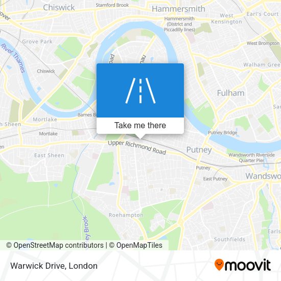 Warwick Drive map