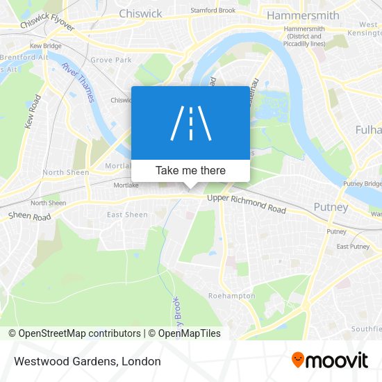 Westwood Gardens map