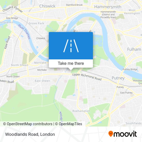 Woodlands Road map