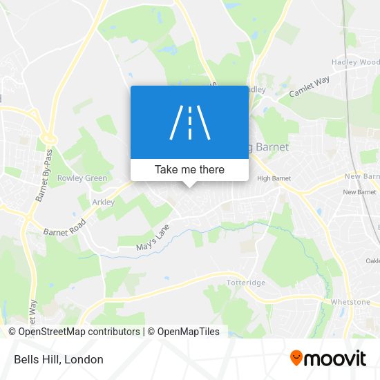 Bells Hill map