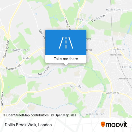 Dollis Brook Walk map