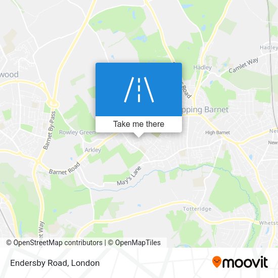 Endersby Road map