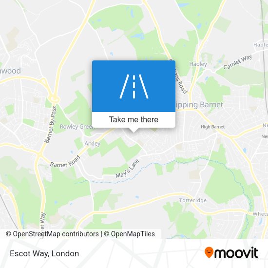 Escot Way map