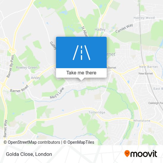 Golda Close map