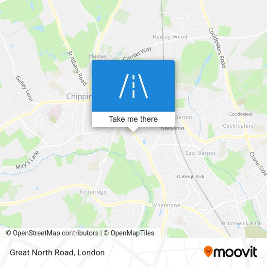 Great North Road map