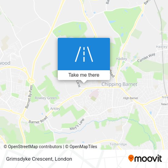 Grimsdyke Crescent map
