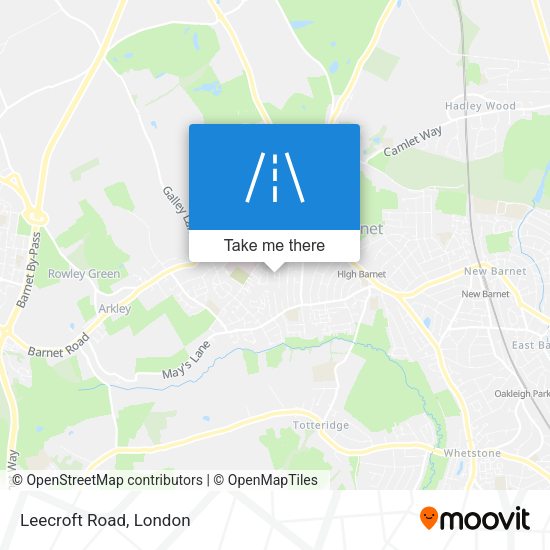 Leecroft Road map