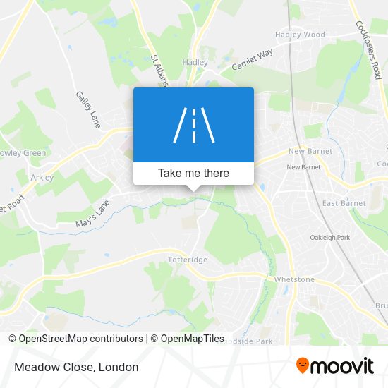 Meadow Close map