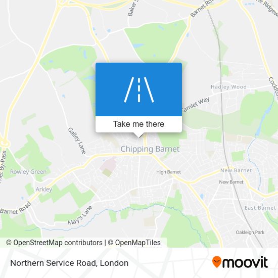 Northern Service Road map
