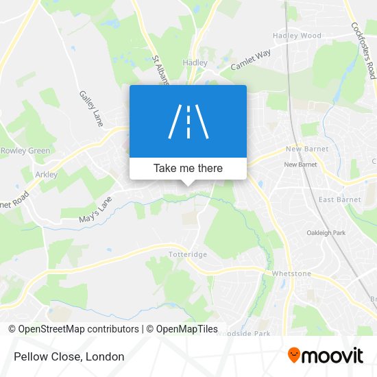 Pellow Close map