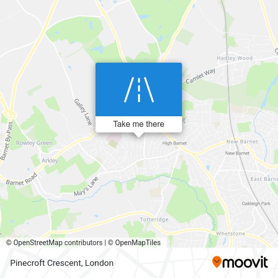 Pinecroft Crescent map