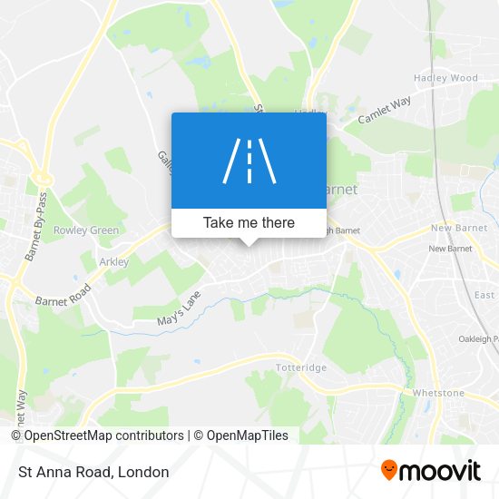 St Anna Road map