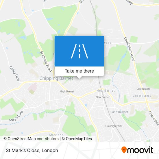 St Mark's Close map