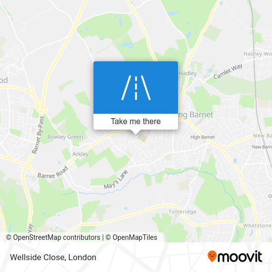 Wellside Close map