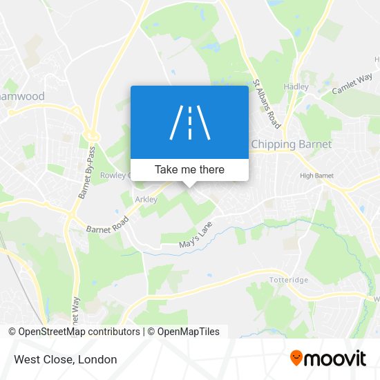 West Close map