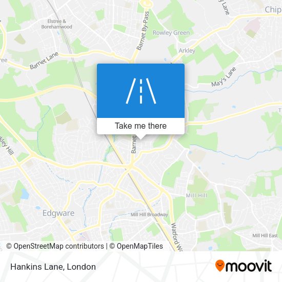 Hankins Lane map