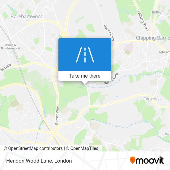 Hendon Wood Lane map