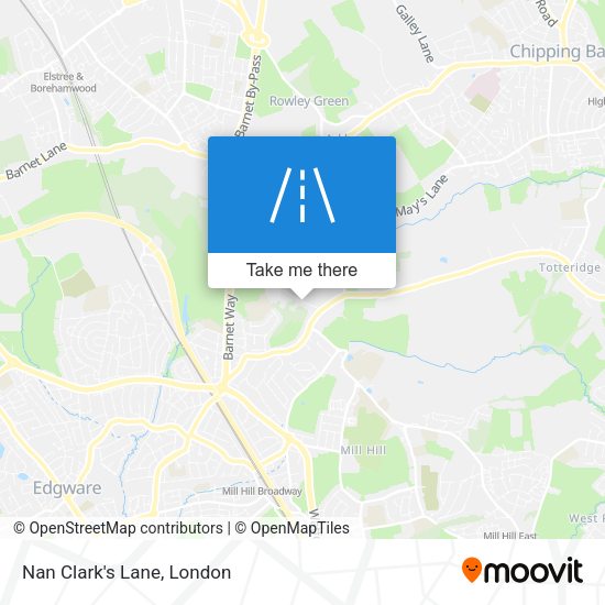 Nan Clark's Lane map
