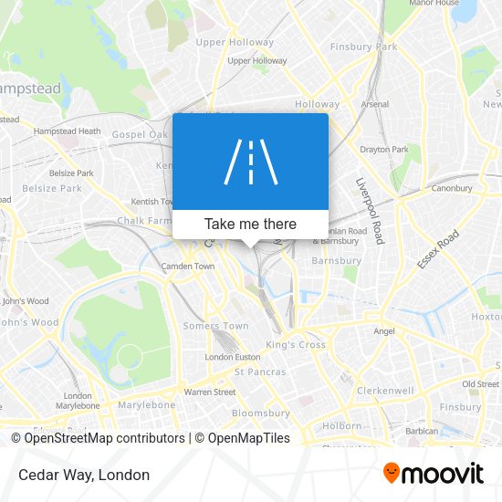 Cedar Way map