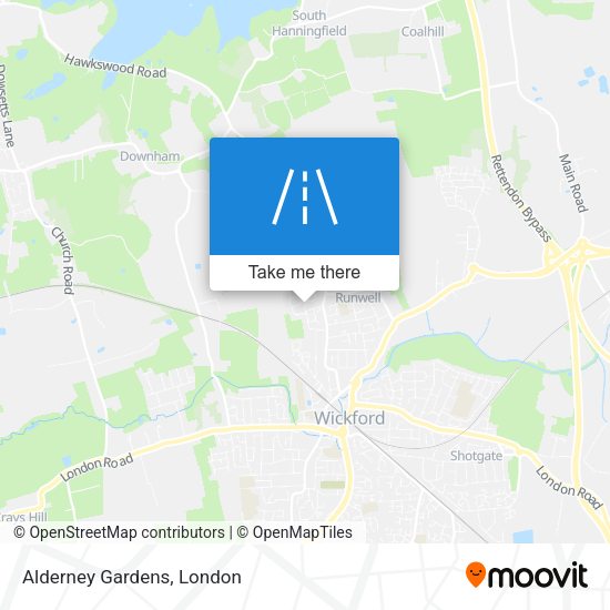 Alderney Gardens map