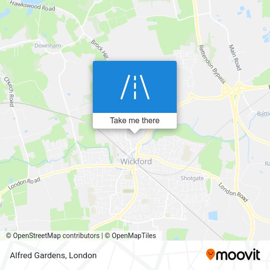Alfred Gardens map