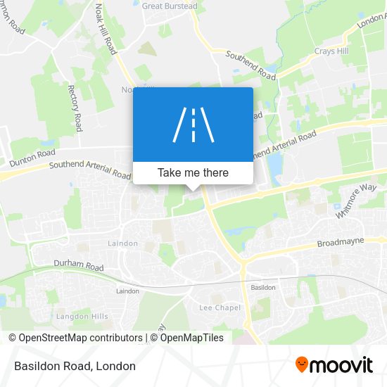Basildon Road map