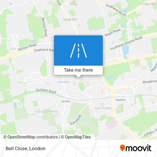 Bell Close map