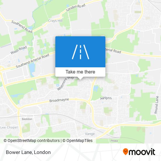 Bower Lane map