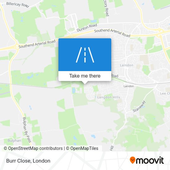 Burr Close map
